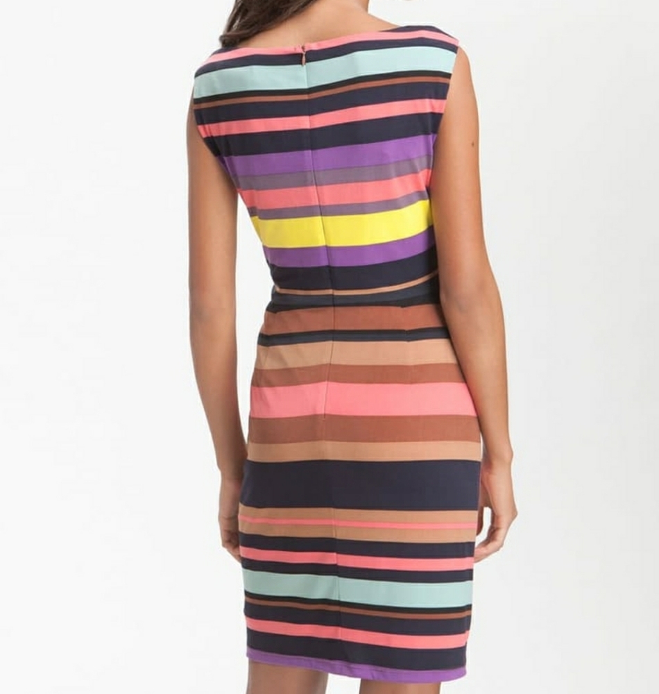 Sleeveless Stripe Jersey Dress